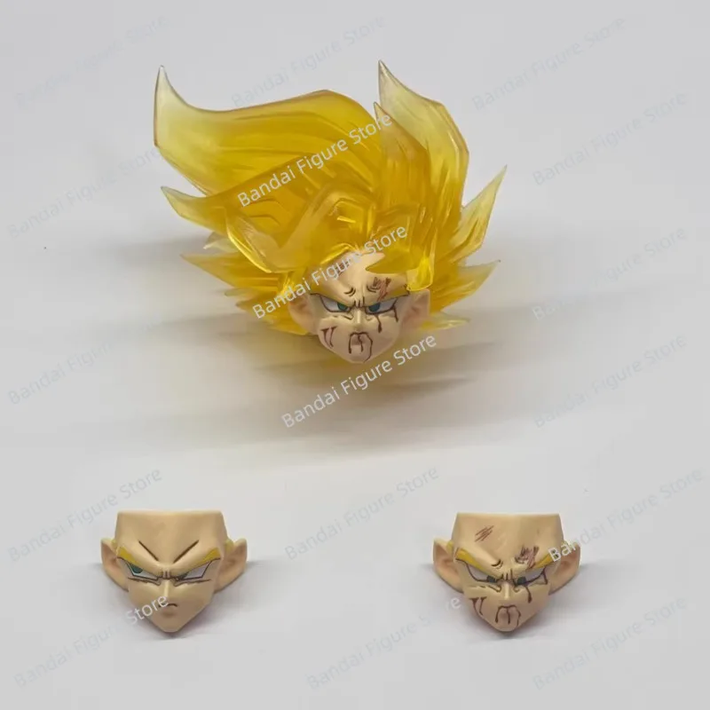 Rzeźba głowy Son Gokua z Dragon Ball, Super Saiyan, normalny, uszkodzony w walce, dla Goku 3.0, model głowy z wypełnieniem powietrznym, figurka KO, zabawka.