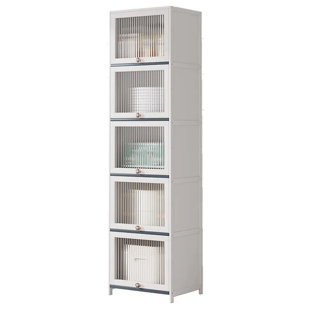 Factory Direct 2026 Flap door Kitchen rack Seam rack Floor-to-ceiling multi-layer corner push-pull mobile storage