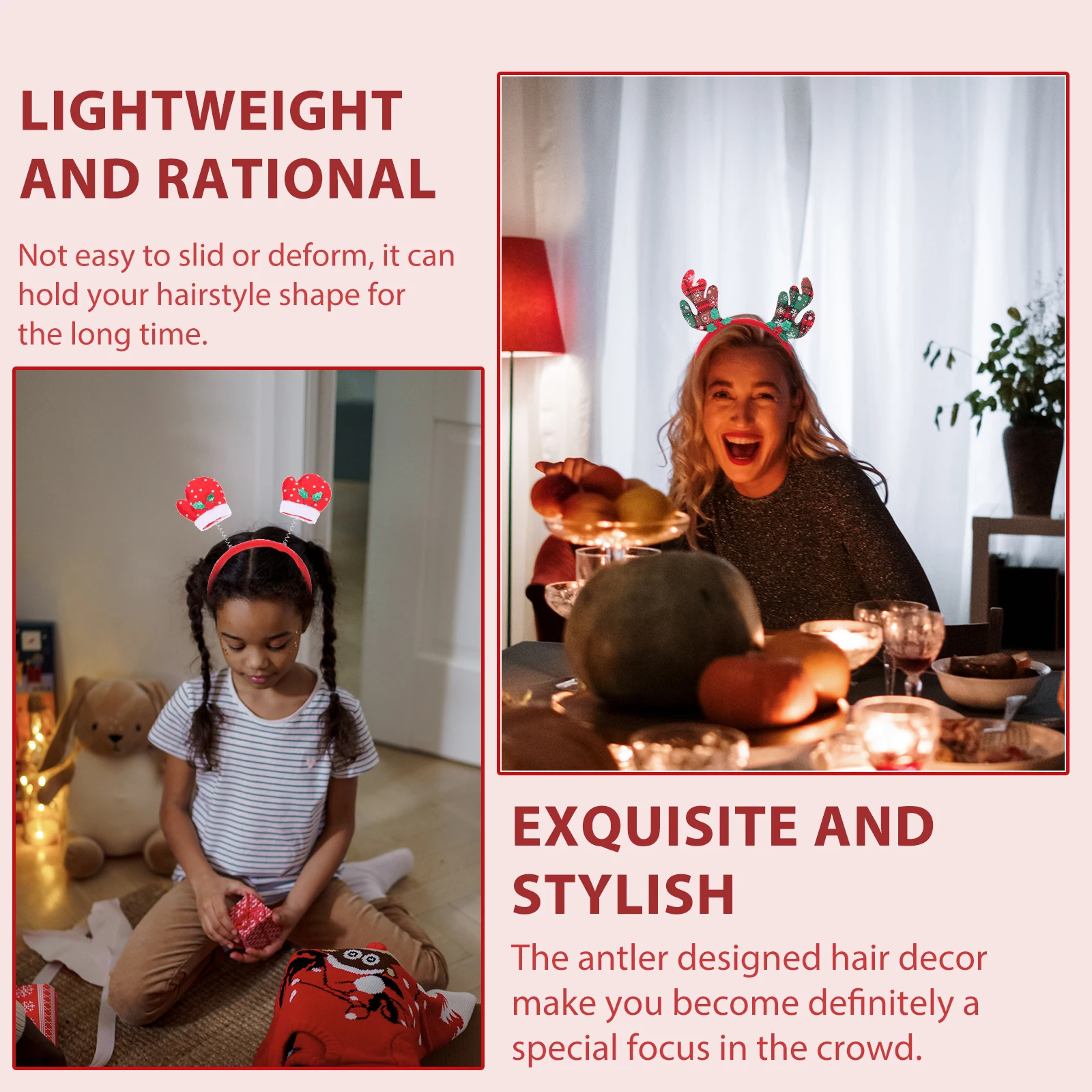 

13Pcs Christmas Hair Hoops Cartoon Kids Hairbands Adorable Party Headwear Lovely Xmas Hair Decoration Christmas Headdress