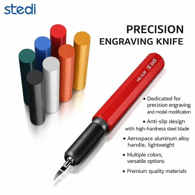 Stedi High Hardness Tungsten Steel Scriber - Model Chisels Scribing Line Tool for Plastic Model Kits Detail-up Push Hobby Knife 5 Stedi High Hardness Tungsten Steel Scriber - Model Chisels Scribing Line Tool for Plastic Model Kits Detail-up Push Hobby Knife 5