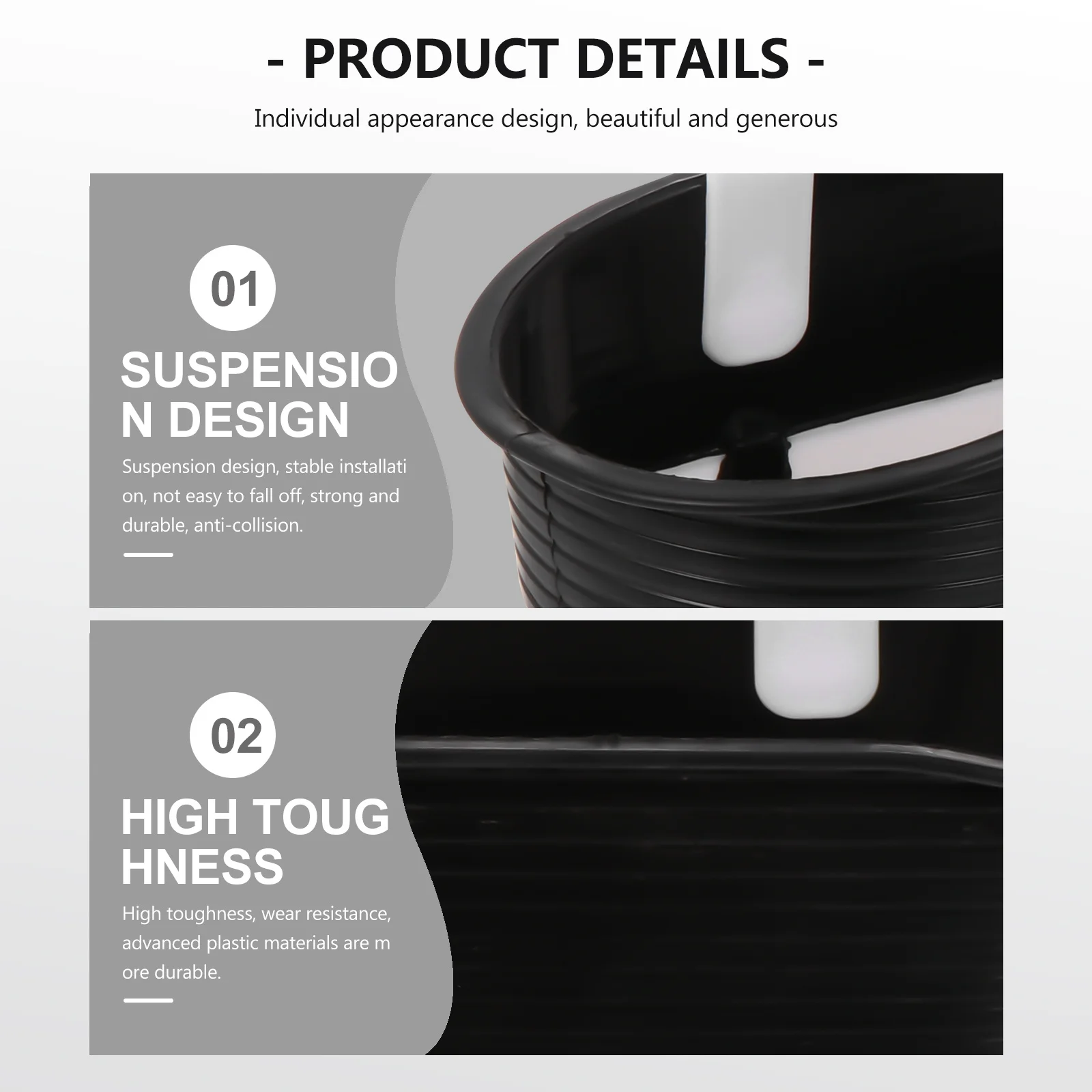 

2Pcs Children Bike Basket Strong Wide Capacity Front Handlebar Basket for Kids Scooter Plastic Bike Storage Container