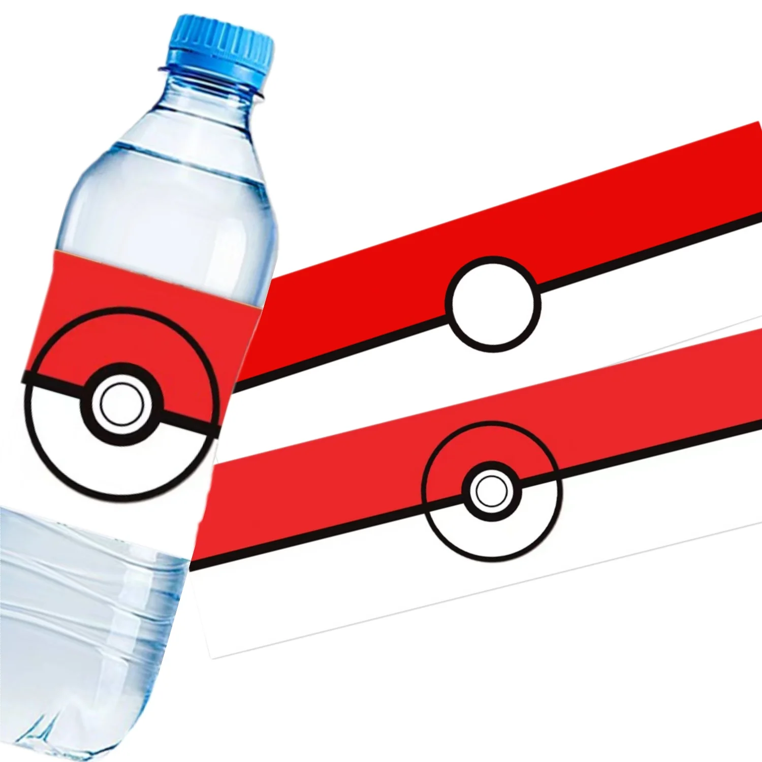 

Pokemon Cute Stickers Birthday Decoration Pokeball Sticker Water Bottle Lable Pikachu Water Cup Sticker Party Favors Supplies