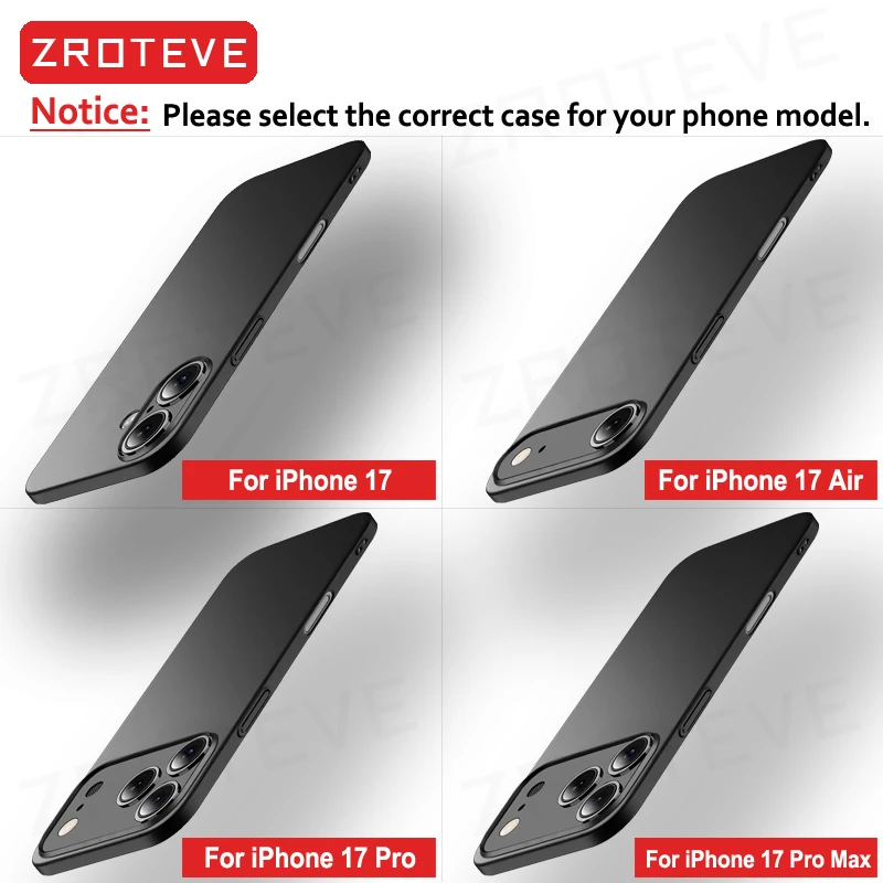 For iPhone Air 17 16 16e 15 14 13 12 11 Pro Max ZROTEVE Ultra Thin Matte Hard PC Cover On iPhone16 Plus iPhone13 Mini Phone Case