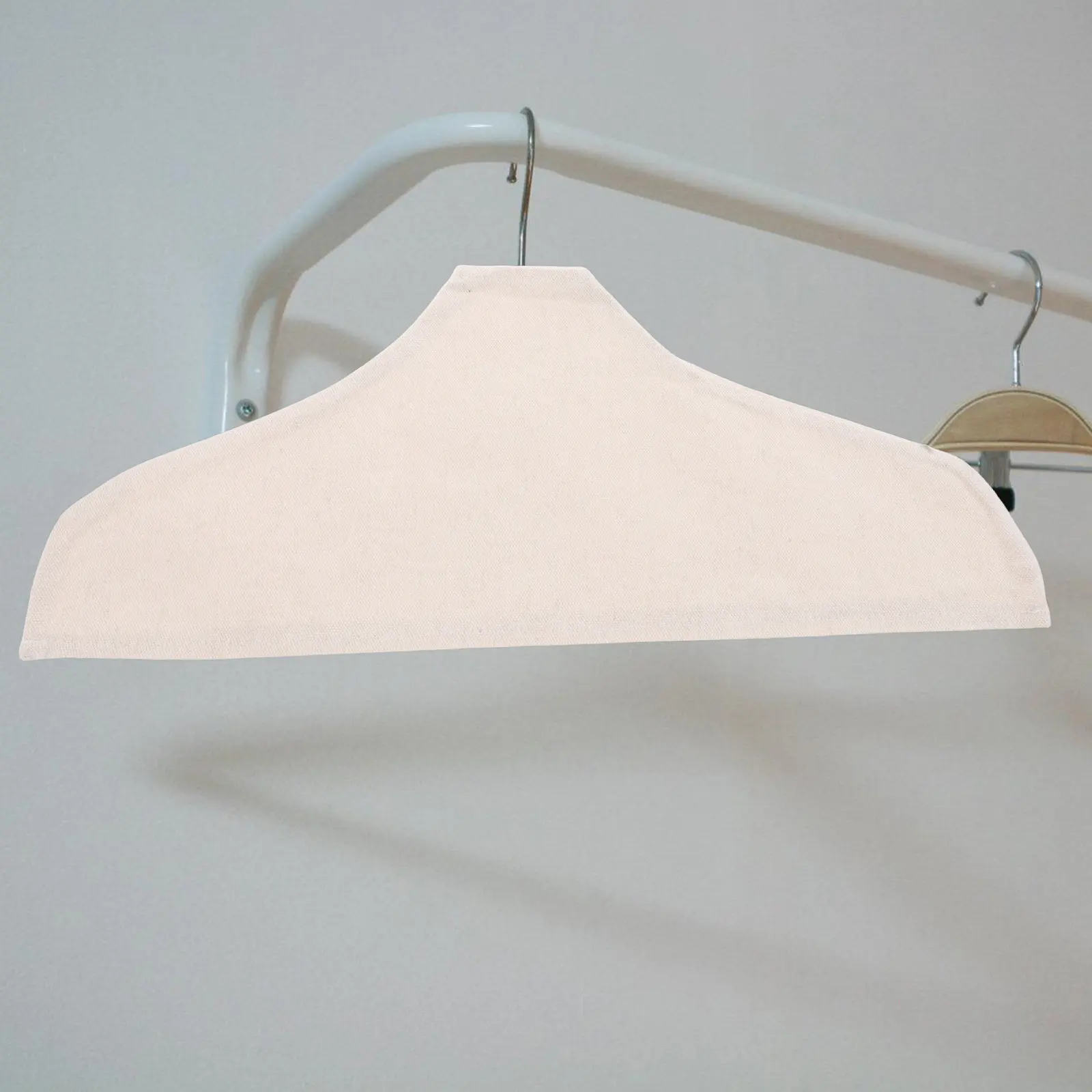 4Pcs Hanger Dust Cover Non Slip Cotton Linen Garment Protector Closet Clothes Rack Cover Wardrobe Organizer Retail Hanger Covers