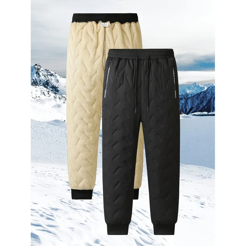 2 PCS Sports Pants Pairs Autumn Winter Thickened Fleece Warmth Winter Fitness Running Joggers Men Clothes Luxury Brand