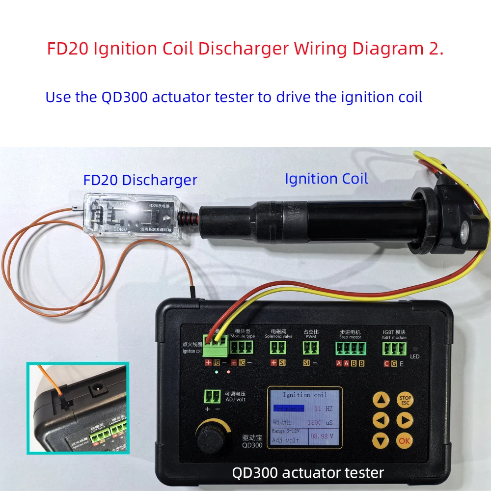FD20 Auto Ignition Coil Distributor Leakage Detector IG80-2 Ignition Coil Tester QD300 Auto Actuator Tester