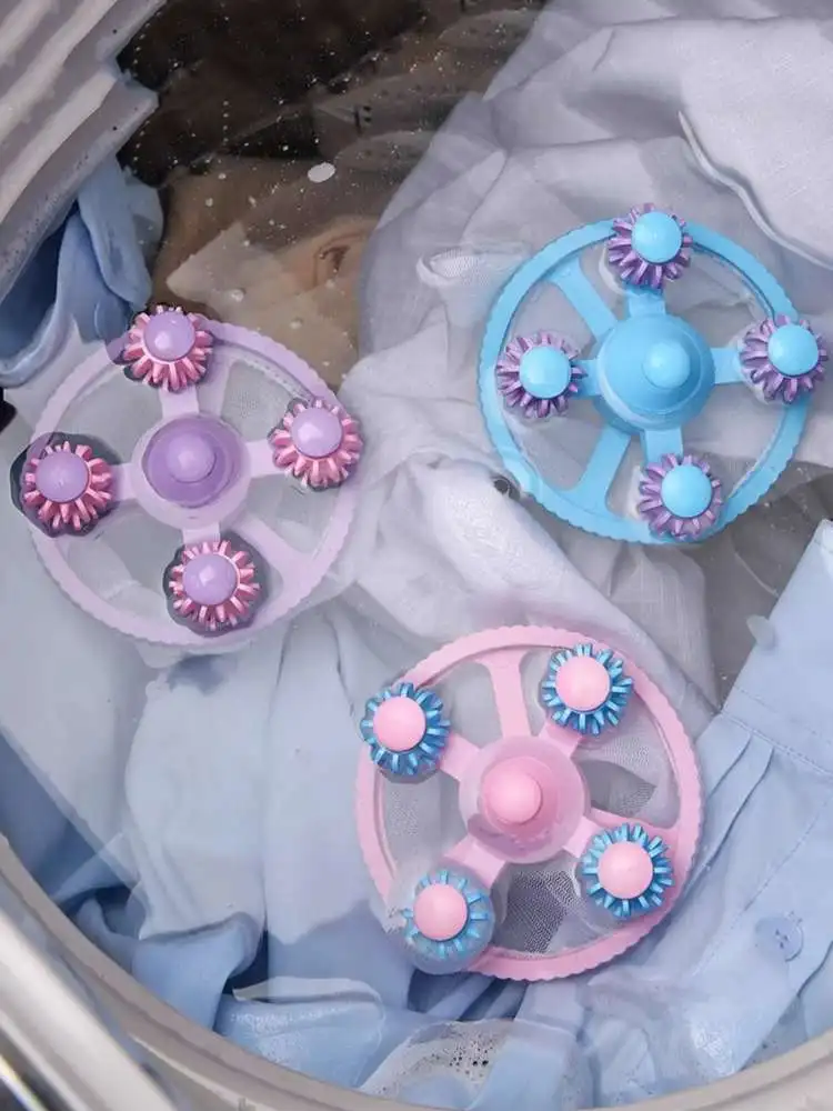 Waschmaschine Filter Tasche Wiederverwendbare Net Wäsche Ball Schwimmende Lint Haar Catcher Tierhaare Entfernen Schmutz Sammlung Entstaubung Roller – Detail 11
