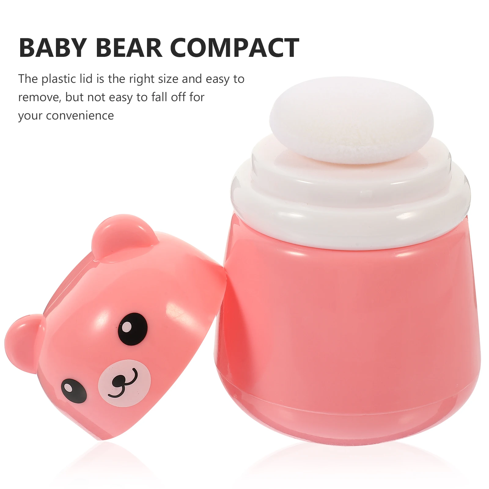 

Cutie Bear Bottle Baby Talcum Powder Container With Puff Leakproof Travel Home Use Compact Case For Body Makeup Powder Dispenser