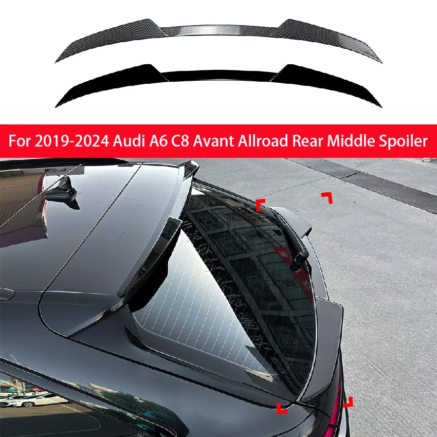 

For 2019-2024 Audi A6 C8 Avant Allroad Spoiler Rear Mid Spoiler Trunk Wing Lip Rear Middle Spoiler Car Accessories Kit