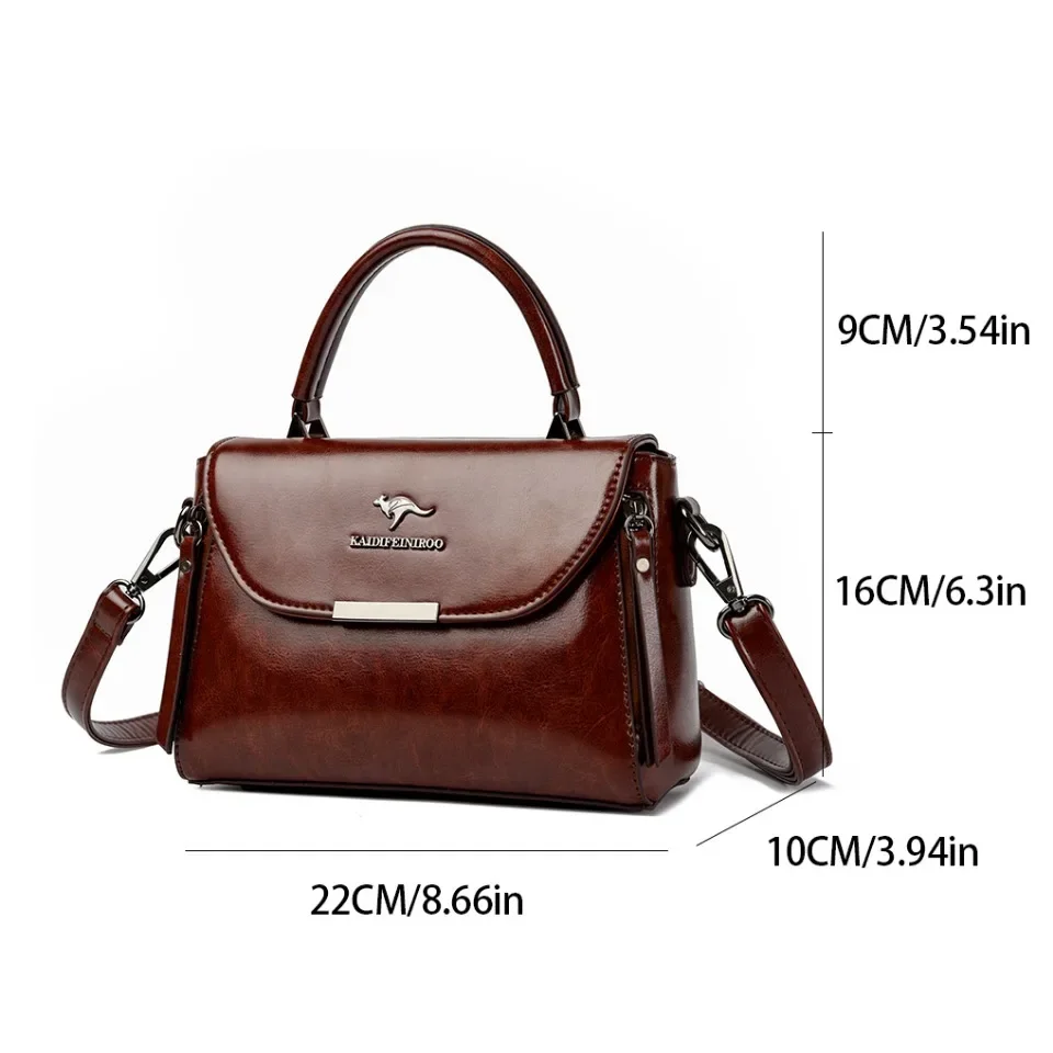 Luksusowe torebki damskie moda damska torba na ramię Crossbody wysokiej jakości skórzane torby dojazdowe z górnym uchwytem Casual Messenger Sac — zdjęcie 5