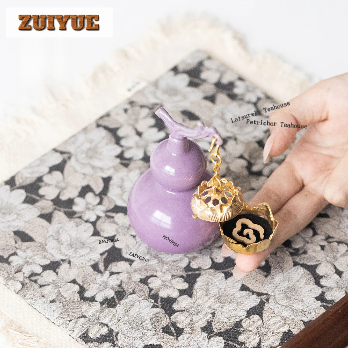Gourd-shaped Incense Holder Diffuser Incense Burners Consecrate Scented Aromatic Candles Censer Teaset Supplies Decoration