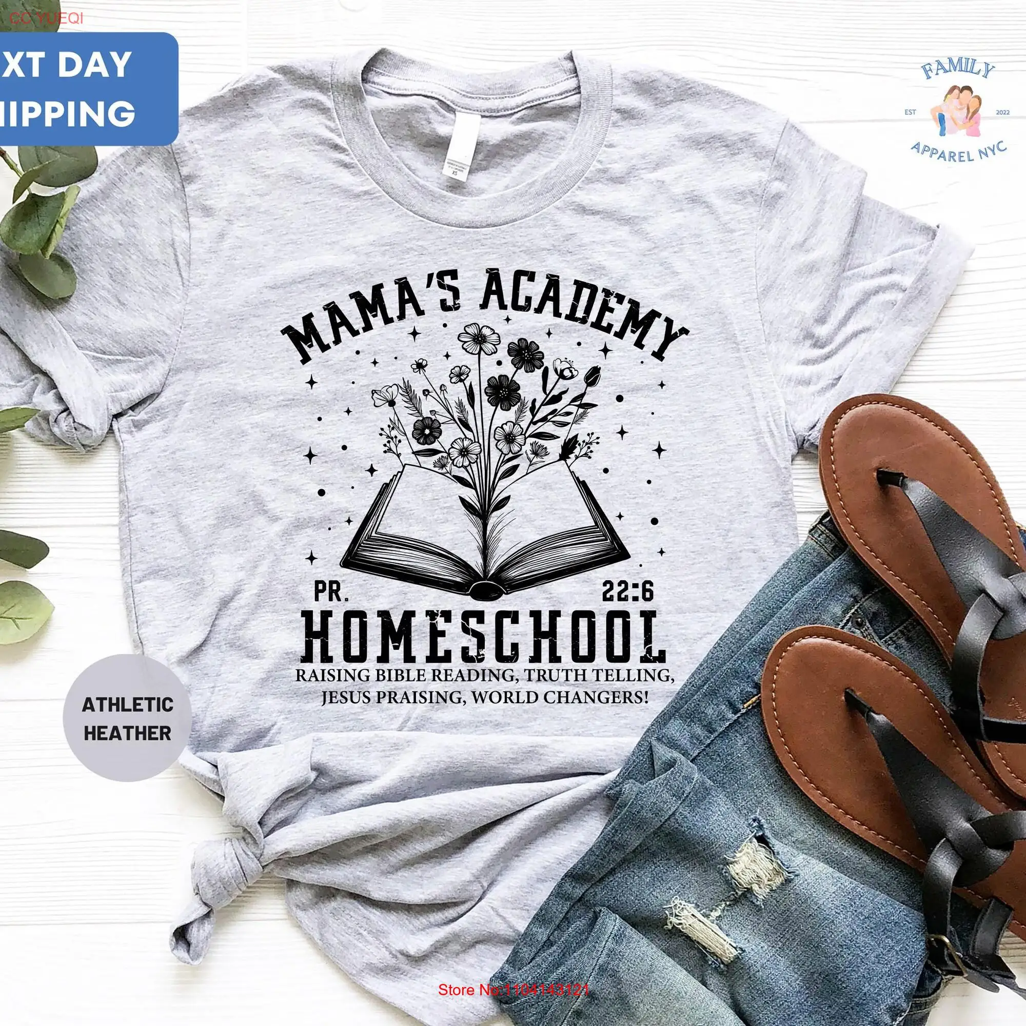 Mama's Academy T Shirt Homeschool Mama Retro Vintage Varsity Homeschooling Mom Mother's Day long or short sleeves