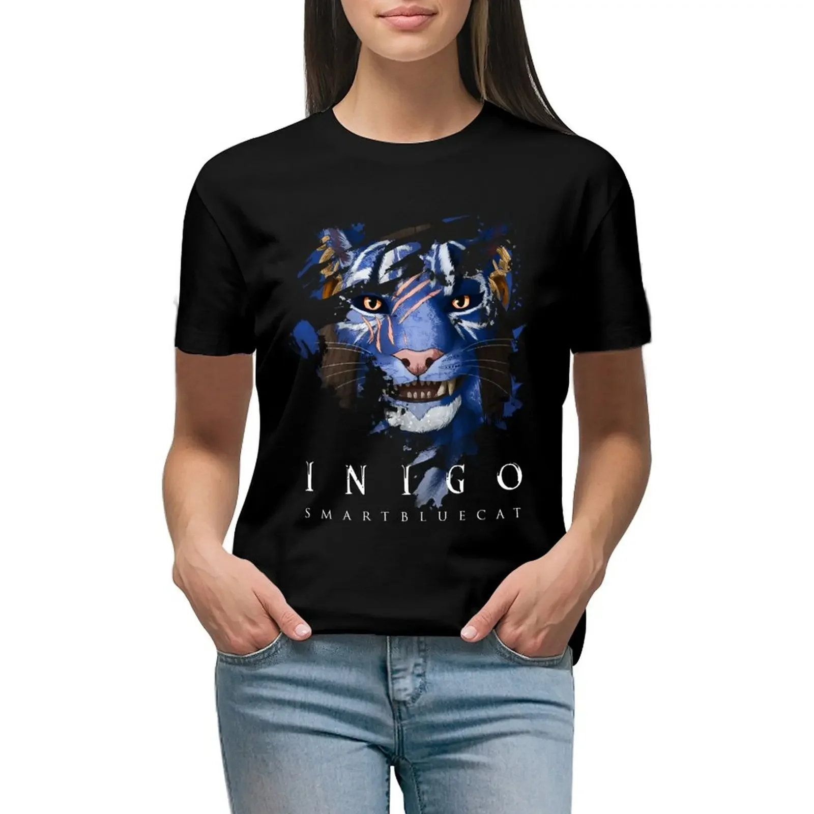 

Inigo Up Close (for darker shades) T-Shirt plain customs design your own graphics summer top western t-shirt dress for Women