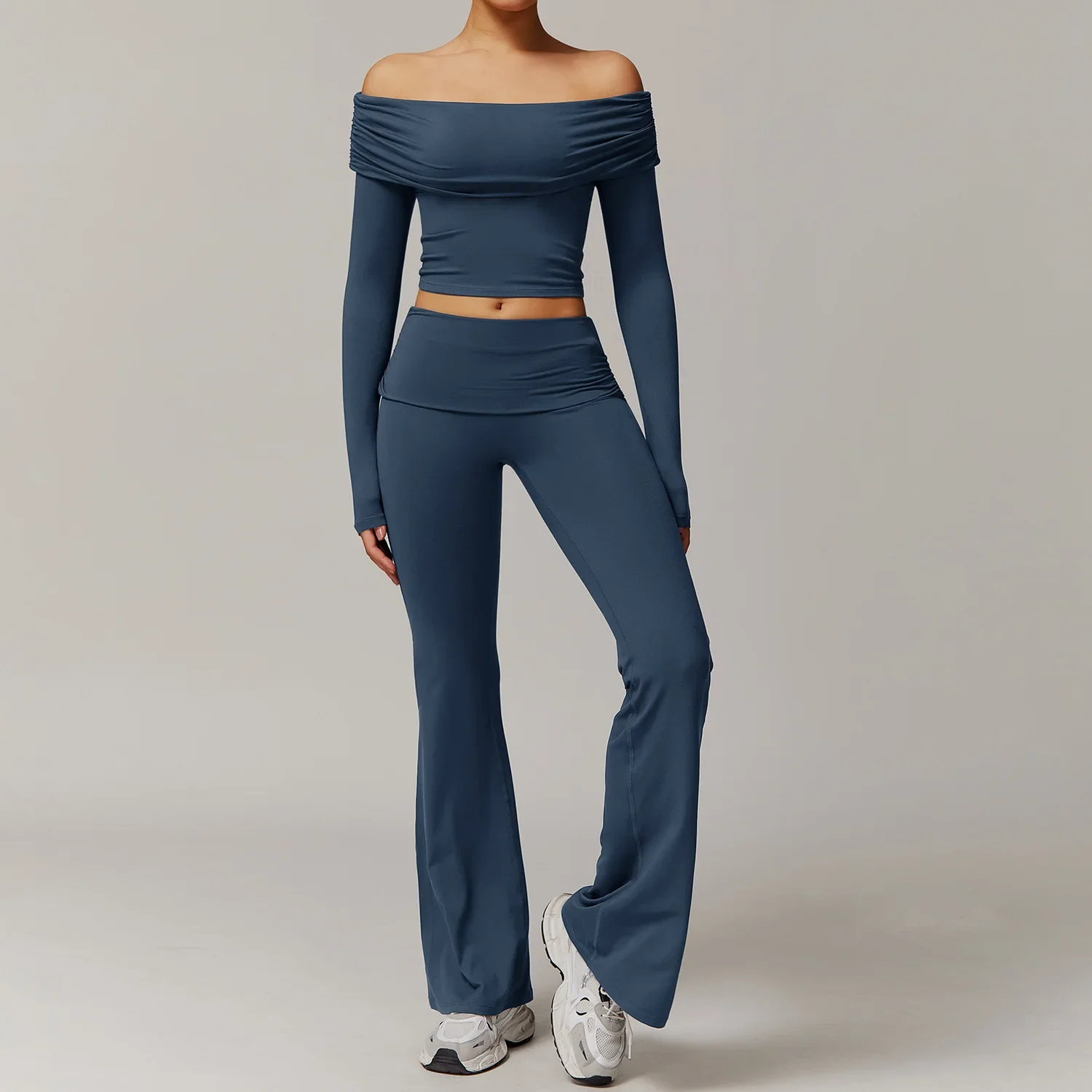 Women Yoga Suit 2PCS Sports Set Quick-Drying Gym Set Women Tracksuit Running Workout Long Sleeve Sports Shirt Yoga Clothing
