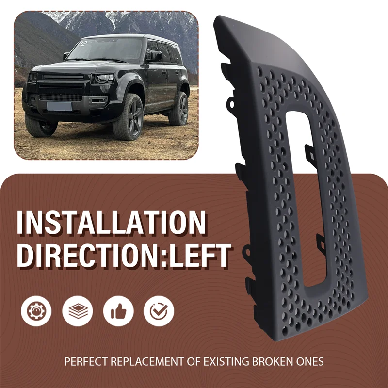 المصد الأمامي الضباب غطاء خفيف مصبغة لاند روفر المدافع 90 110 130 L663 2020 2021 2022 2023