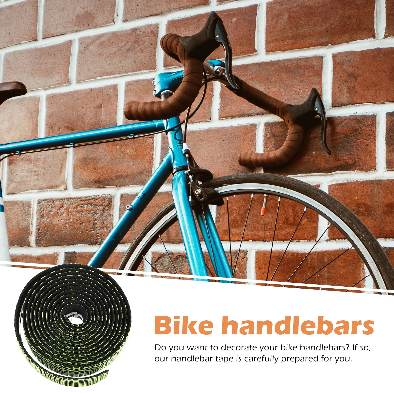 

1Set Bike Handlebar Tape Anti-Skid Wear-Resistant Cycling Grips Cover Road Bike Protective Wrap Handle Belt Handle Belt