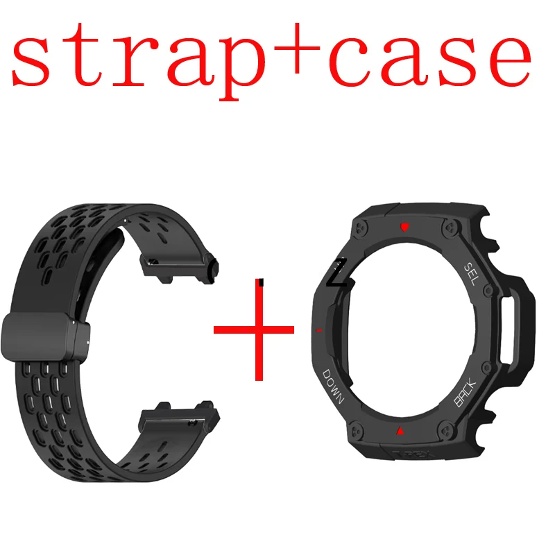 Watchband Strap For Huami Amazfit T-Rex 3 Watch Cover Protective Case Replacement Band for Amazfit TRex 3 Bracelet Frame Bezel