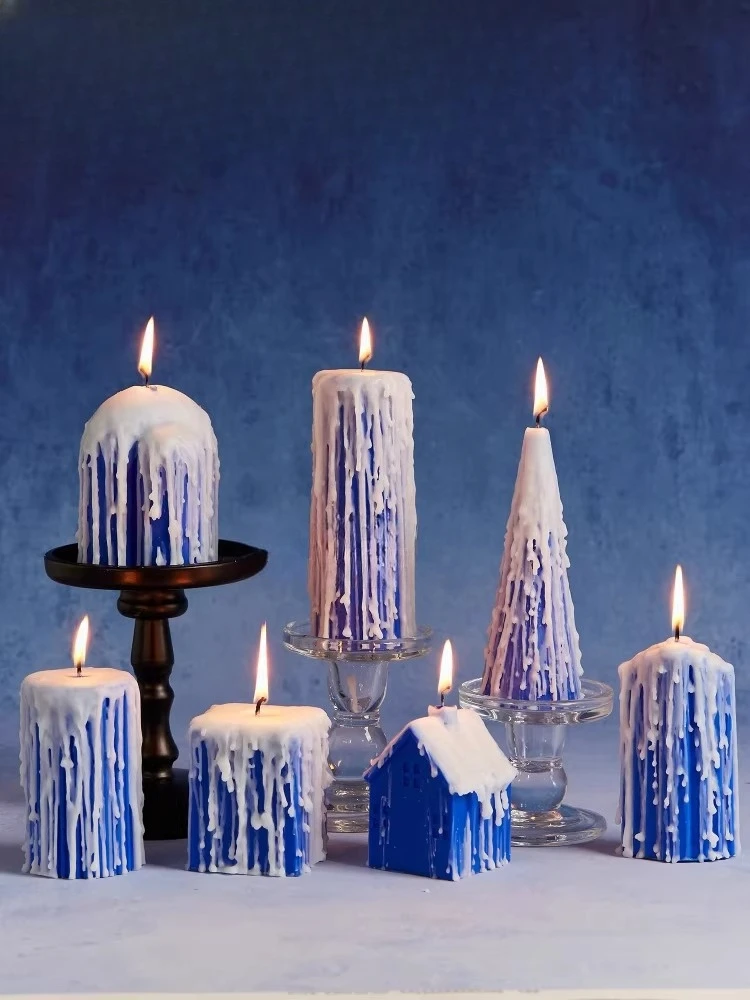 Candles are smokeless and odorless iceberg candle decorative ornaments