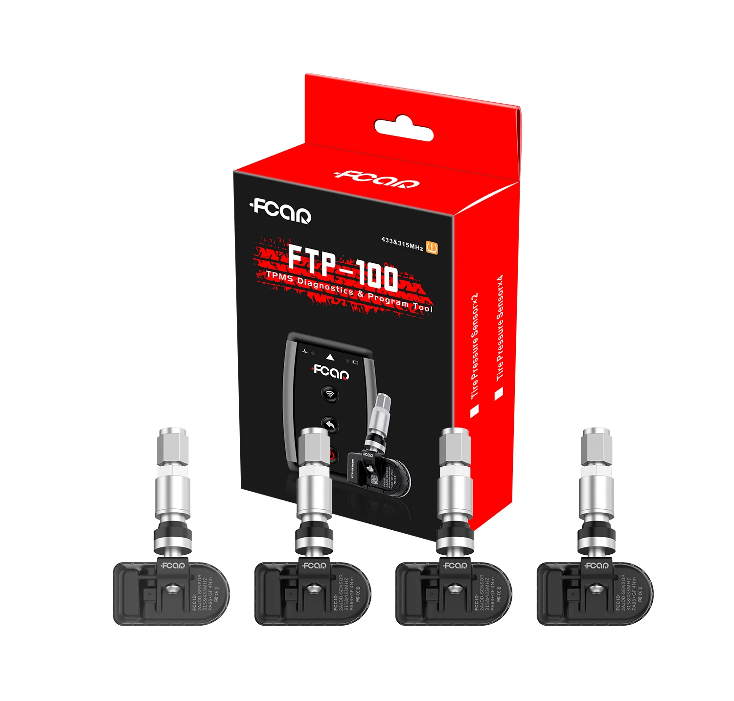 Fcar FTP-100 Tire Pressure Sensor 315MHz And 433MHz Dual Bands Bluetooth Portable Smart Professional Car Accessories