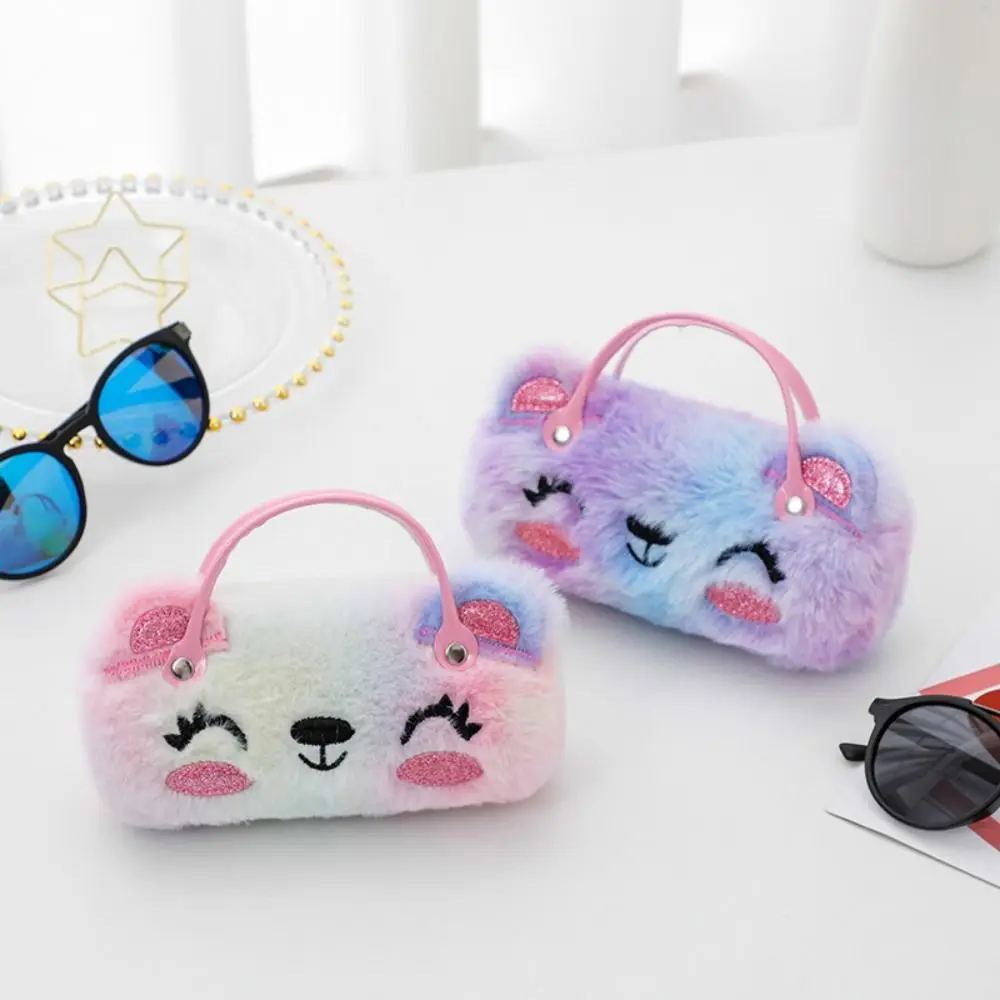 봉제 곰 선글라스 상자 핸드백, 동전 지갑, 만화 귀여운 휴대용 안경 가방, 압축 스펙타클, 어린이 선물, 신제품