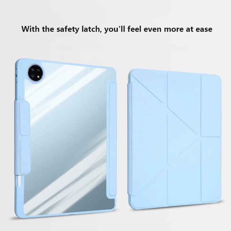 Multi Angles Foldable Acrylic Clear Case for Huawei MatePad mini 8.8 MLR-AL00 MLR-AL10 MatePad min 8.8 inch with pencil holder