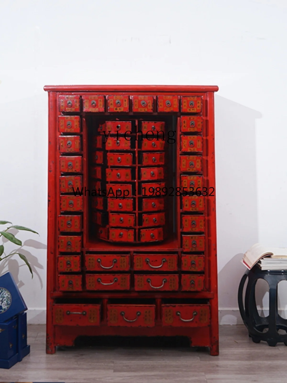 AB  Solid Wood Chinese Herbal  Medicine Cabinet Traditional Chinese Medicine Clinic Medicine Cupboard Customized Jewelry Cabinet