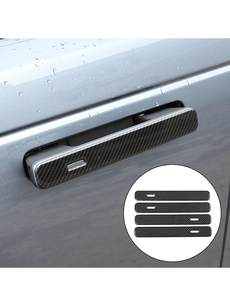 Sleek Carbon Fiber Exterior Door Handles Patch Trim Set for Range Rover For VELAR 2017 2020 Non Fading Material