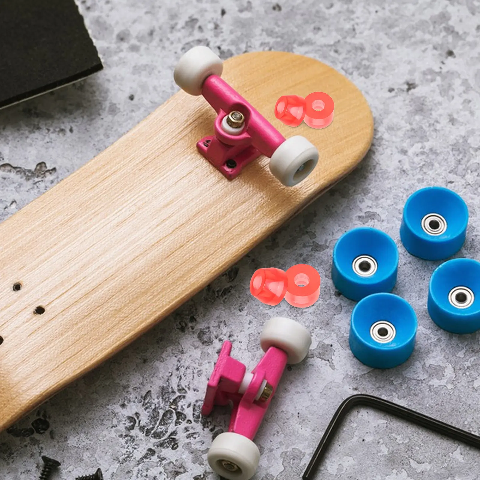 

4Pcs Skateboard Truck Bushings Premium Shock Absorber Pads for Double-Kick Decks Use Required