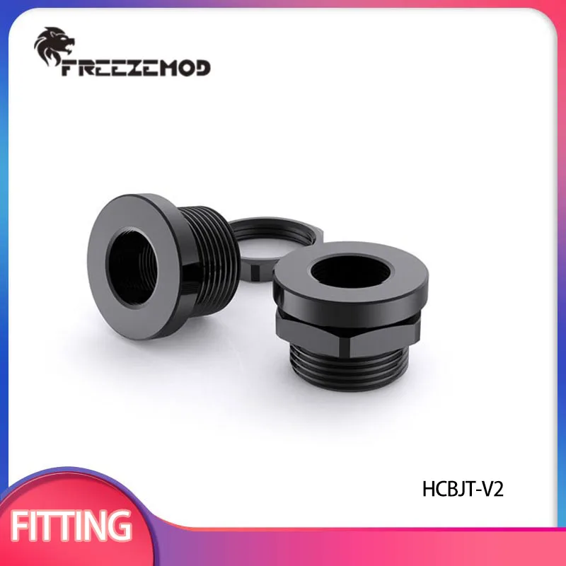 FREEZEMOD Brass Water Cooling Adapter Plate-through Top Water Injection Adapter Hexagon Nut Thread Black /silver /white HCBJT-V2
