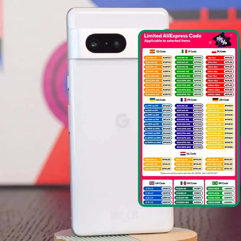 هاتف Google Pixel 7 5G الذكي Pixel7 Google 7 ROM 128GB 6.3 بوصة 2340x1080 شاشة 50MP كاميرا GPS هاتف مستعمل غير مقفول