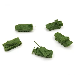 5PCS Mini Tanks Plastic Assemble Model Building Kits Children Toy for Sand Table Game