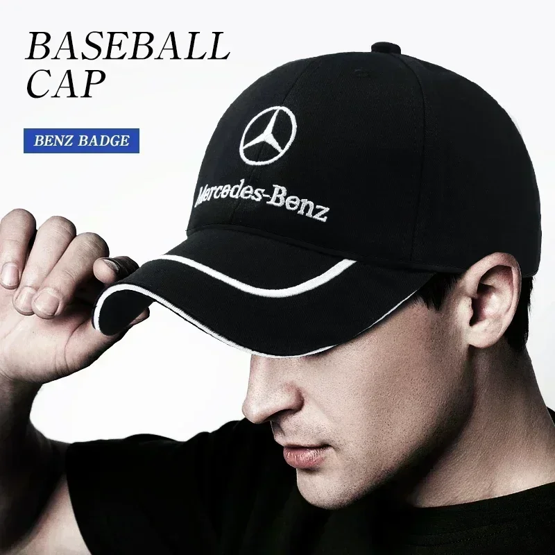 For Mercedes Benz AMG Car Emblem Embroidery Snapback Baseball Cap Spring And Autumn Outdoor Adjustable Casual Hats Sunscreen Hat