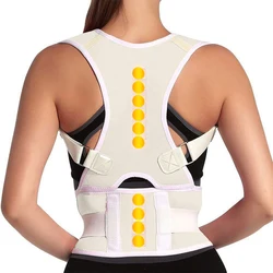 Magnetic Therapy Shoulder Orthopedic Posture Corrector Scoliosis Spine Lumbar Brace Supporter Pain Relief Back Belt Men Women