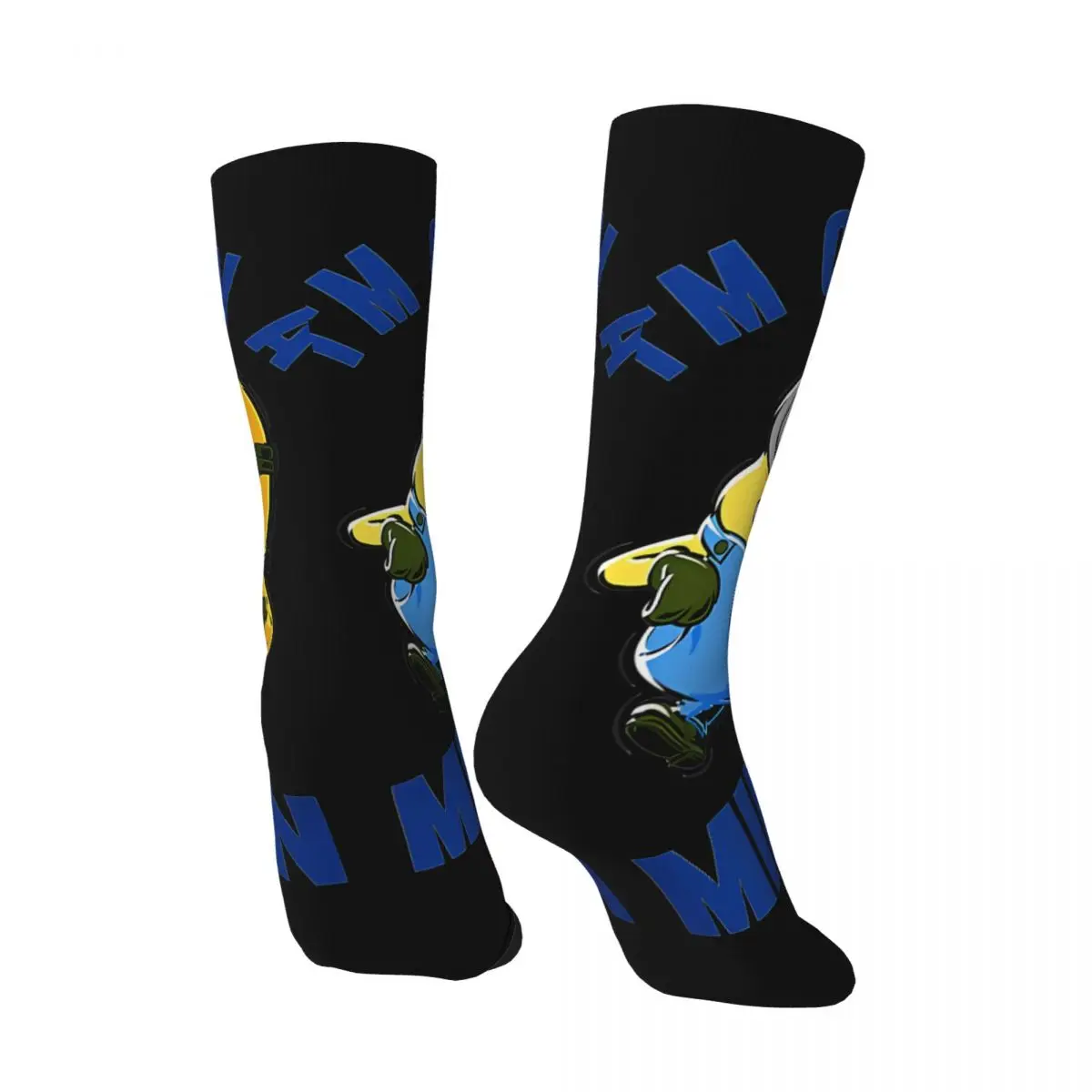 Hip Hop Vintage Minion Crazy Men's compression Socks Unisex Despicable Me Street Style Pattern Printed Funny Novelty Happy Crew