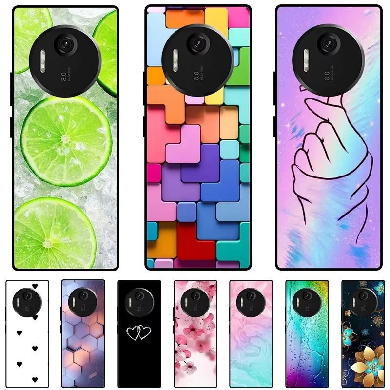 

For Xiaomi mi Qin F25 Case Soft Black Silicone Bumper Butterfly Painted Phone Cover for Qin F25 Cases QinF25 Fundas Coque