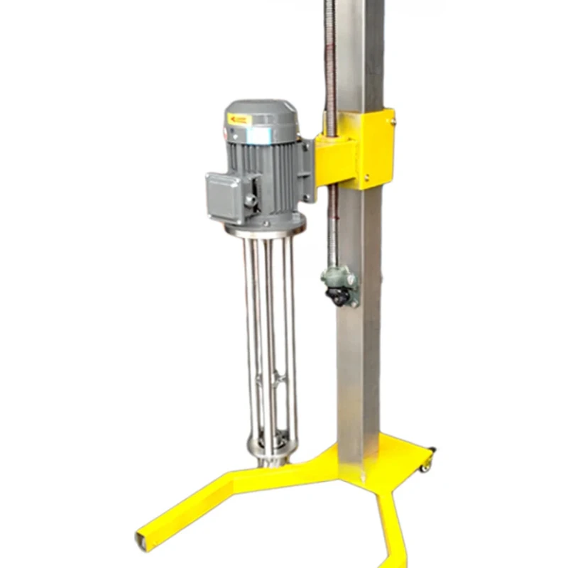 

Manual lifting high shear dispersion mixing homogeneous emulsifying head, pneumatic lifting mixer