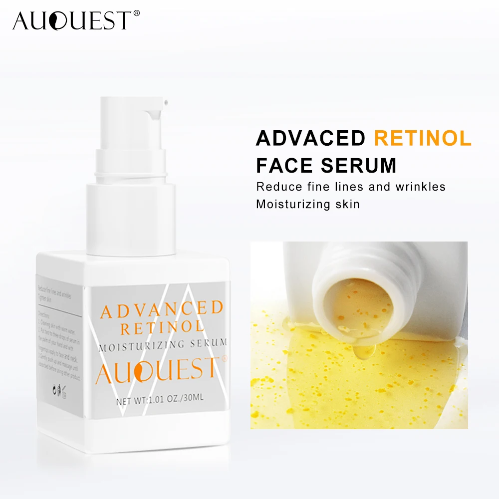 Retinol Wrinkle Face Serum Skin Care Collagen Lifting Smoothing Anti Aging Facial Serum Skincare Products AUQUEST