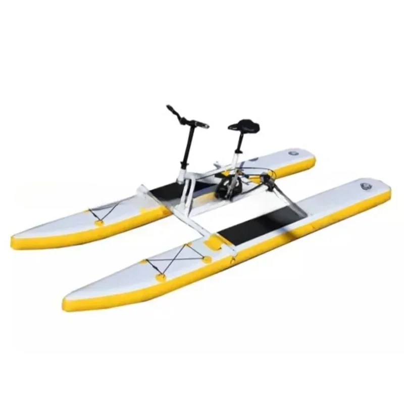 People favorite water play equipment pedal boat bike 2-person PE material water bicycle