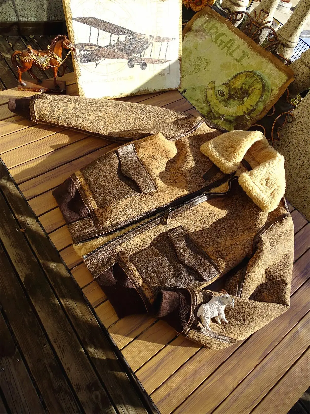 

Tailor Brando Heavy Duty состаренная кашемировая классическая куртка пилота формата А2, мужская теплая куртка из натурального меха