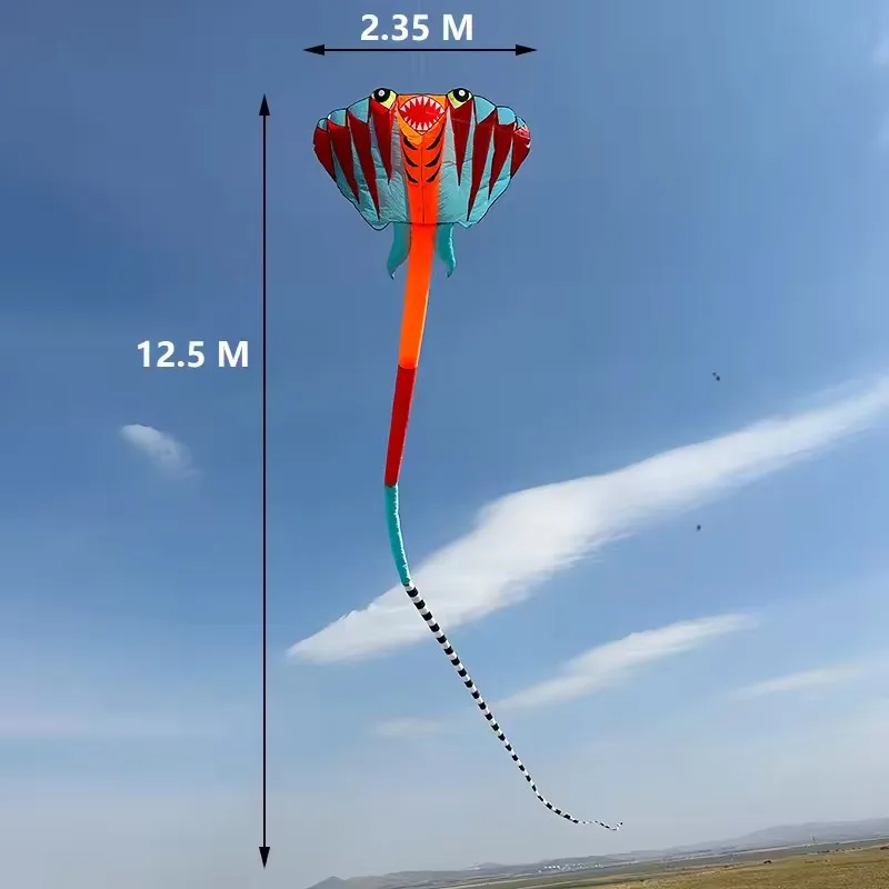 Aquilone de rayos suaves 3D de 12,5 M, 9 entrada de aire, pipas profesionales inflables de animales grandes para playa, fácil de volar, bolsa de embalaje antidesgarro, Cometas