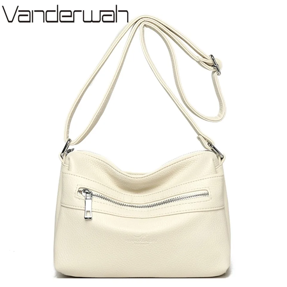 

Women Soft PU Leather Crossbody Bag Multi Pocket Shoulder Bag Adjustable Strap Large Capacity Casual Daily Use Messenger Bag