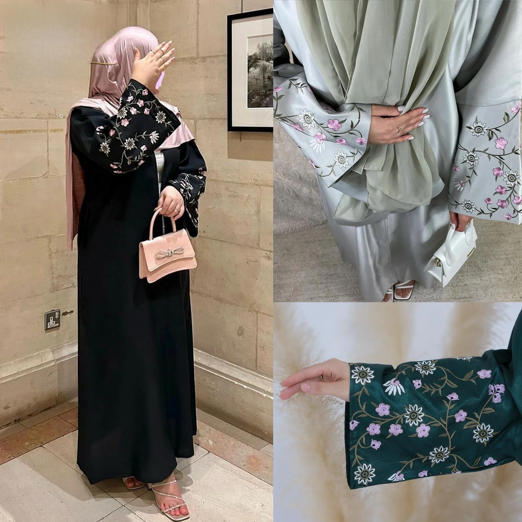 

Exquisite Embroidered Dr Robe Abuaya LR827 for Dubai Par Long Sve Autumn Chinese Made Ele Women's Faion