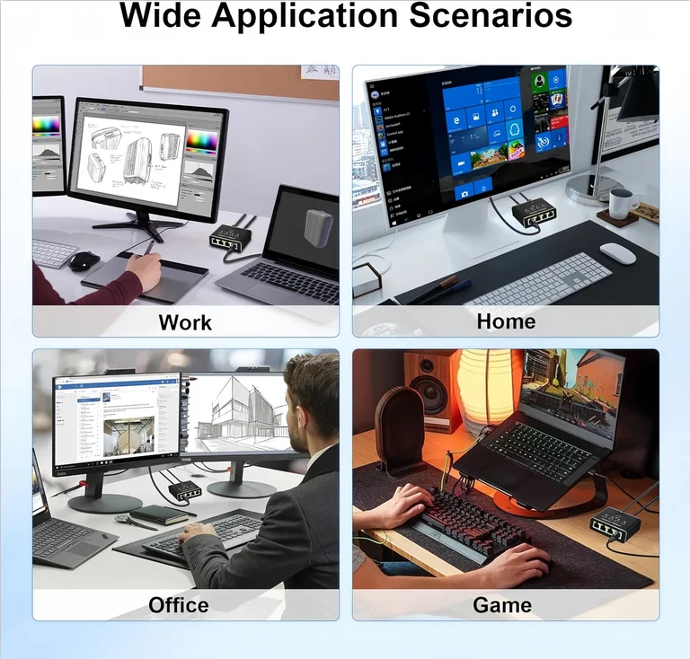 5 قطعة 1-to-4 جيجابت إيثرنت الفاصل 1000Mbps عالية السرعة محور ل 4 أجهزة USB بالطاقة Cat5 Cat6 Cat7 Cat8 متوافق
