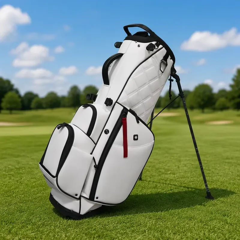 Professional multi-color portable sports golf club bag PU 14 partition mesh filled shoulder strap ordinary waterproof