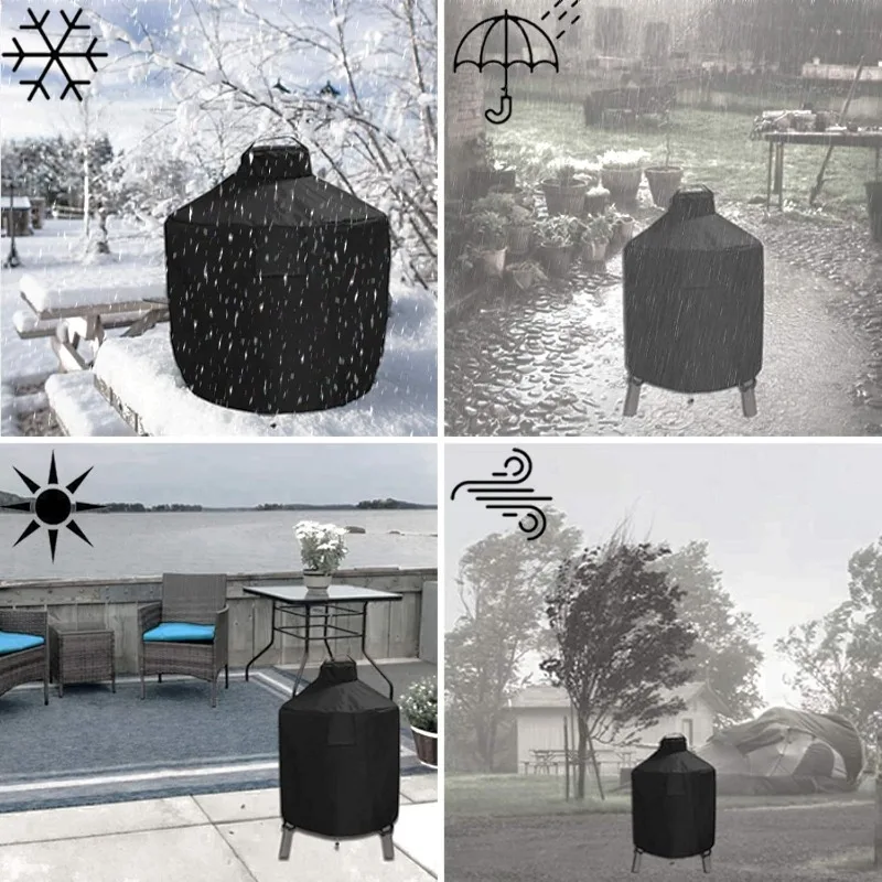 600D Waterproof Cover for Big Green Egg Kamado Joe – Heavy Duty Ceramic Grill Cover, Weather Resistant BBQ, Anti-Fade view 6