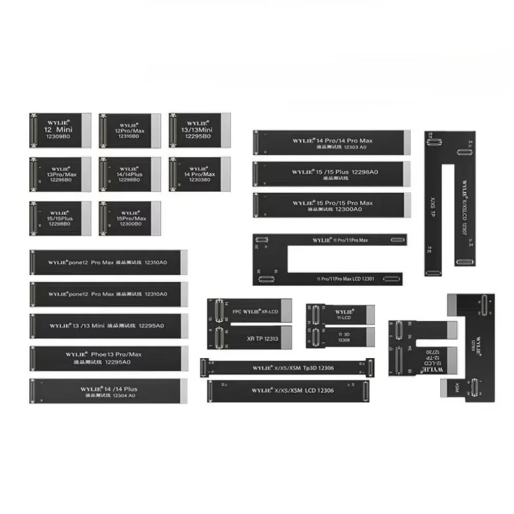 WYLIE Extension LCD Screen Display Test Flex Cable For 17 Pro Max 16 15 14 13 12 Plus Touch Digitizer Extension Testing Repair