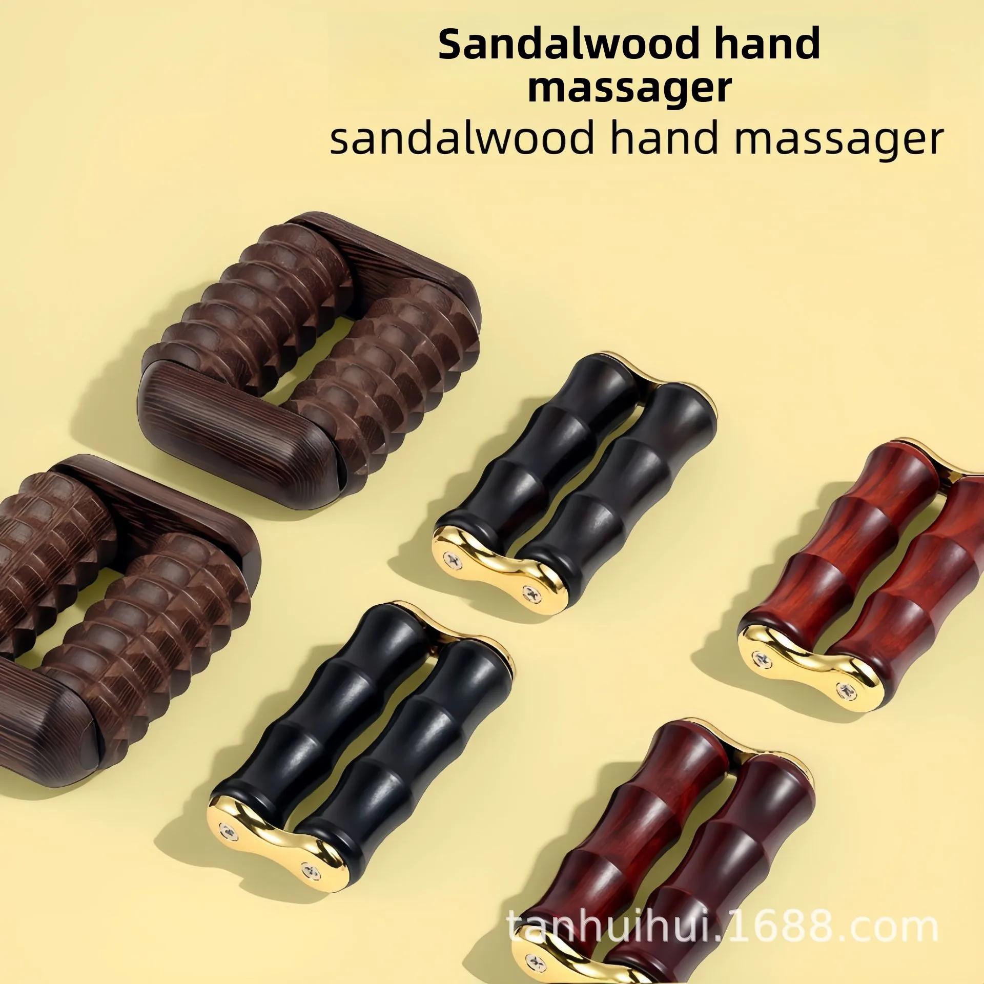 

Массажный ролик для ладоней из сандалового дерева, колесо для терапии рук для гибкости пальцев, деревянные упражнения для рук и снятие стресса