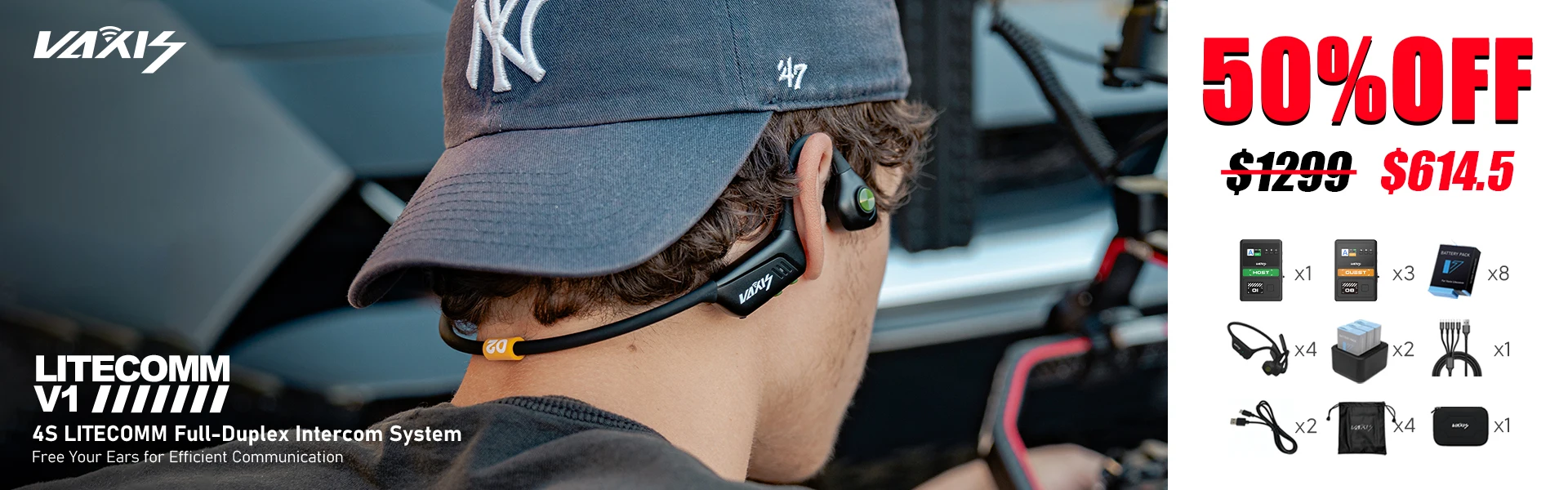 

Полнодуплексная беспроводная система внутренней связи Vaxis Litecomm V1