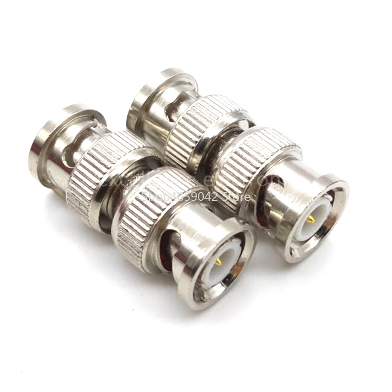 4 قطعة BNC ذكر إلى ذكر قابس مهايئ RG59 مقرنة محورية ممتدة من خلال موصلات لكاميرا CCTV