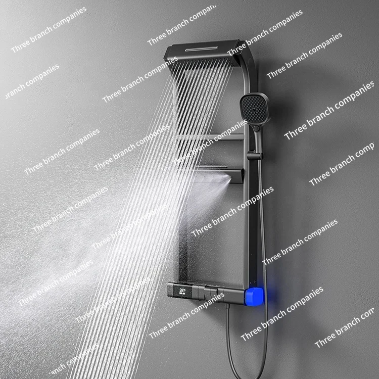 

Настенный 360-градусный светодиодный интеллектуальный цифровой дисплей для ванной комнаты, термостатический душевой набор для ванной комнаты, душевые панели